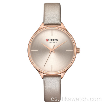 CURREN 9062 reloj de pulsera de lujo de acero inoxidable de oro rosa reloj de cuarzo con movimiento de alta calidad reloj de hora de esfera grande reloj de mujer
